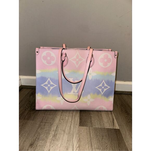Louis Vuitton Monogram Coated Canvas Escale OnTheGo GM Tote Bag Pink Pastel - Picture 5 of 13